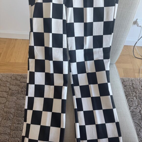 Checked fashion bootcut trousers - Picture 3 of 3